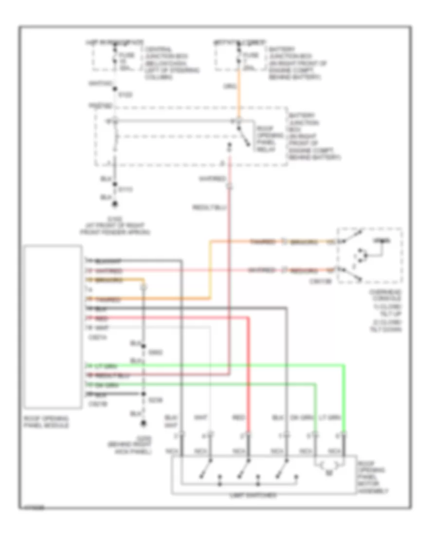 Power TopSunroof Wiring Diagram for Mercury Marauder 2003