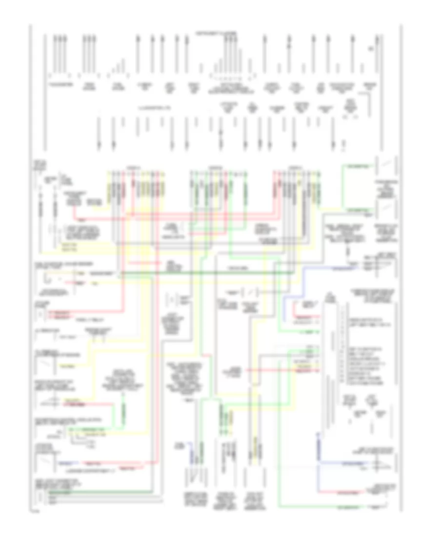 Instrument Cluster Wiring Diagram, Sport Cluster for Mercury Tracer 1994