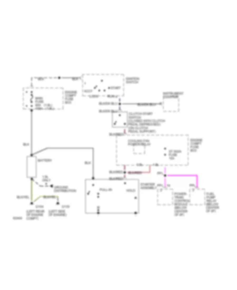 Starting Wiring Diagram, MT for Mercury Tracer 1994
