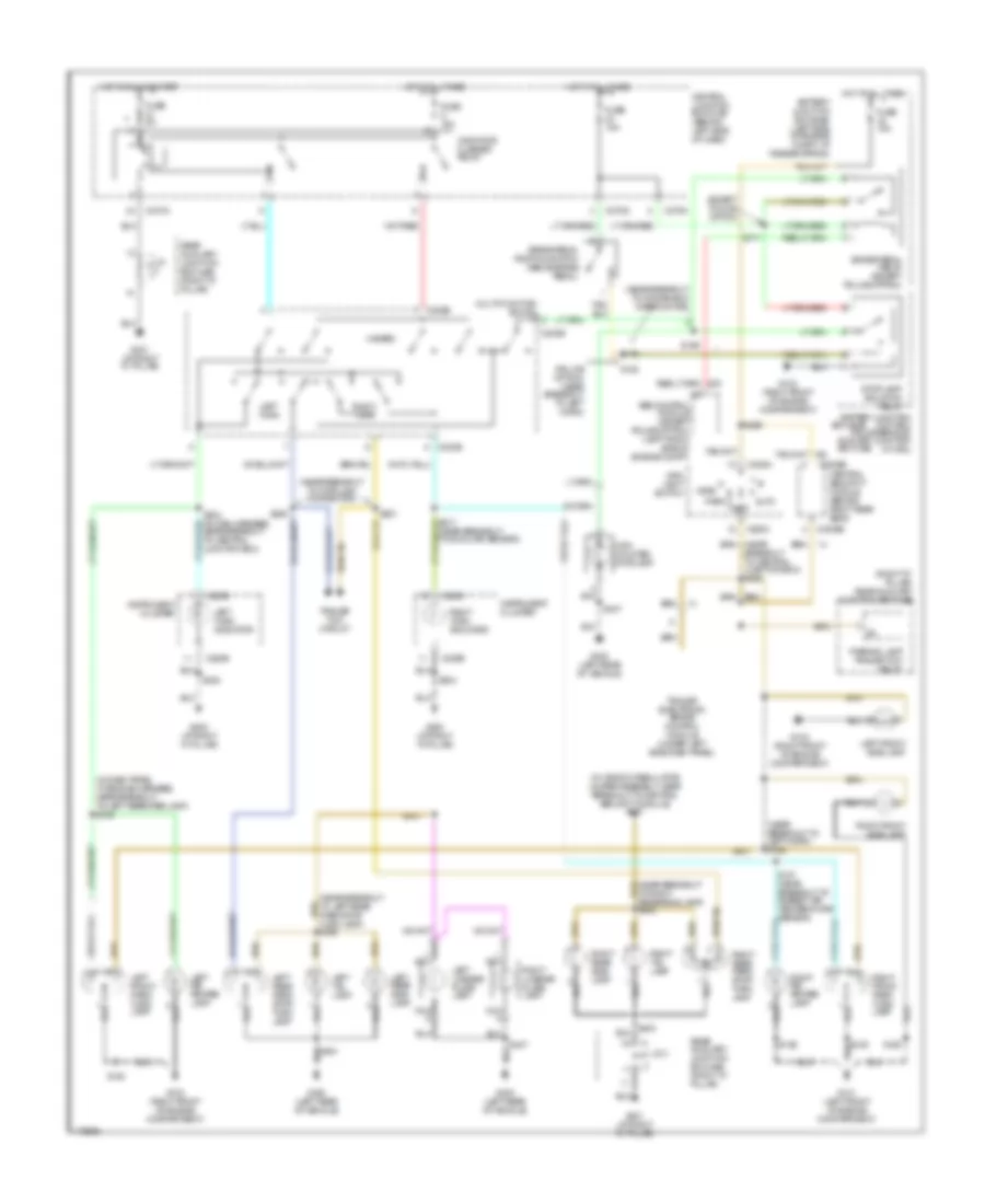 Exterior Lamps Wiring Diagram, with IVD for Mercury Mountaineer 2003