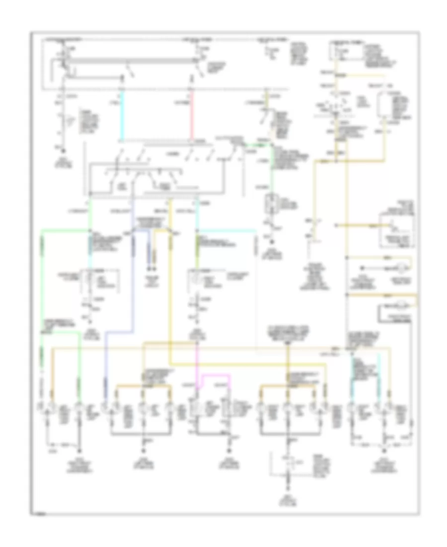 Exterior Lamps Wiring Diagram, without IVD for Mercury Mountaineer 2003