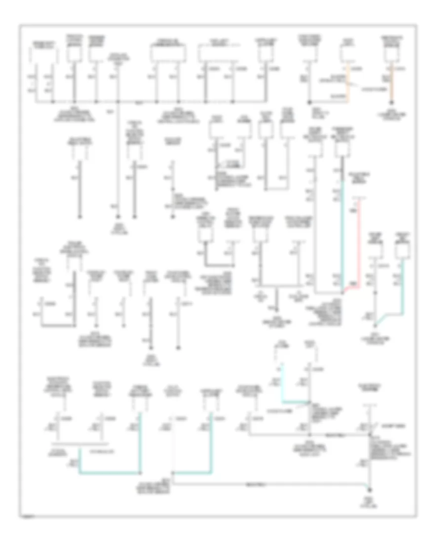 Ground Distribution Wiring Diagram 2 of 4 for Mercury Mountaineer 2003