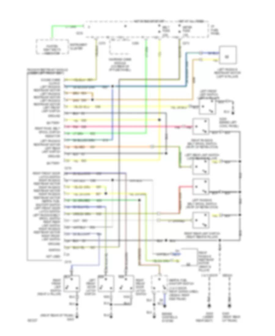 Passive Restraint Wiring Diagram for Mercury Tracer LTS 1994
