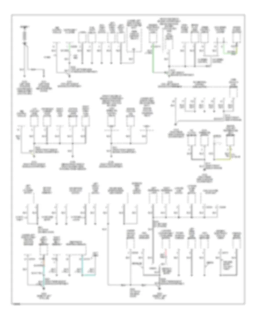 Ground Distribution Wiring Diagram 1 of 3 for Mercury Sable GS 2003