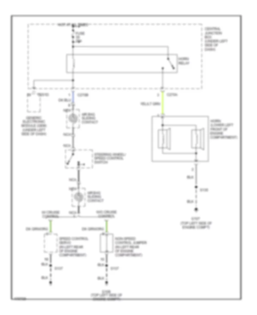 Horn Wiring Diagram for Mercury Sable GS 2003