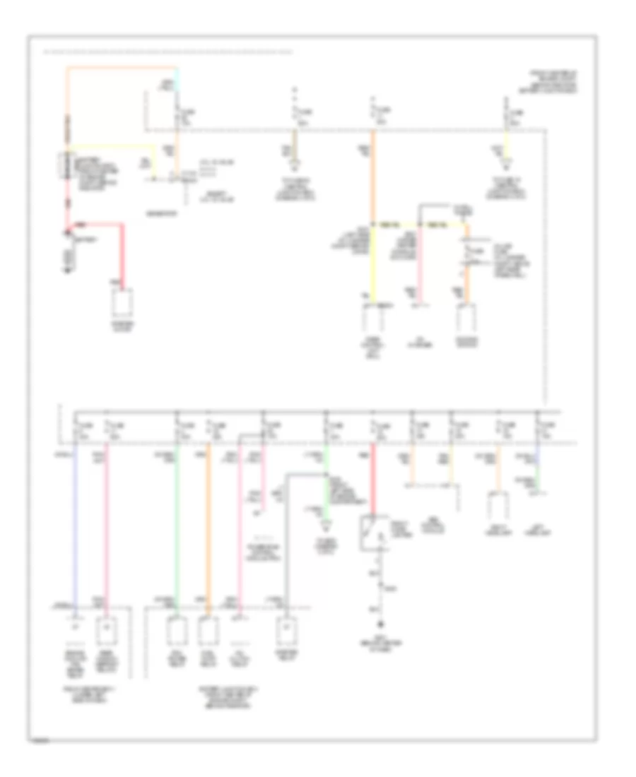 Power Distribution Wiring Diagram 1 of 3 for Mercury Sable GS 2003