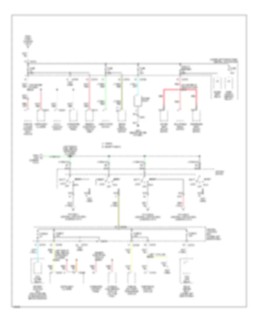 Power Distribution Wiring Diagram (2 of 3) for Mercury Sable GS 2003