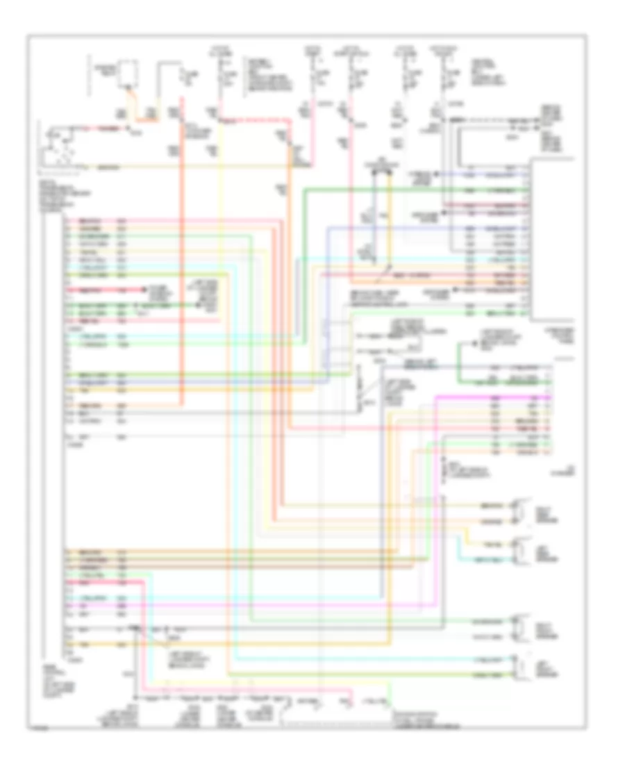 Radio Wiring Diagram, without Audiophile System for Mercury Sable GS 2003