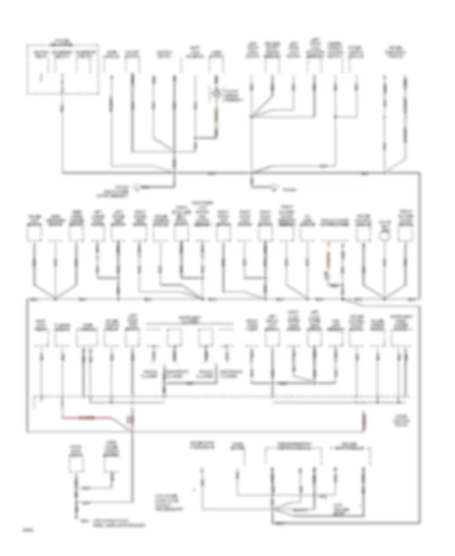 Ground Distribution Wiring Diagram (2 of 3) for Mercury Villager GS 1994