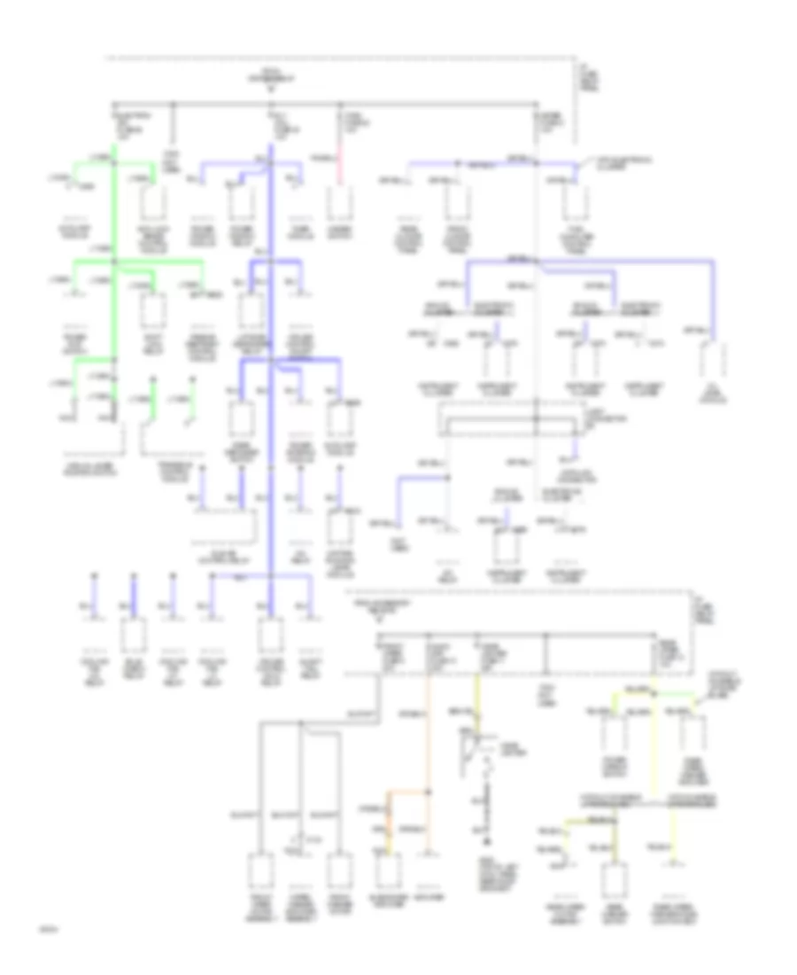 Power Distribution Wiring Diagram 3 of 4 for Mercury Villager GS 1994