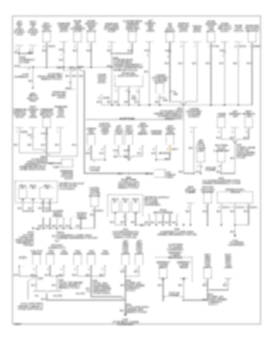 Ground Distribution Wiring Diagram (3 of 3) for Mercury Grand Marquis GS 2004