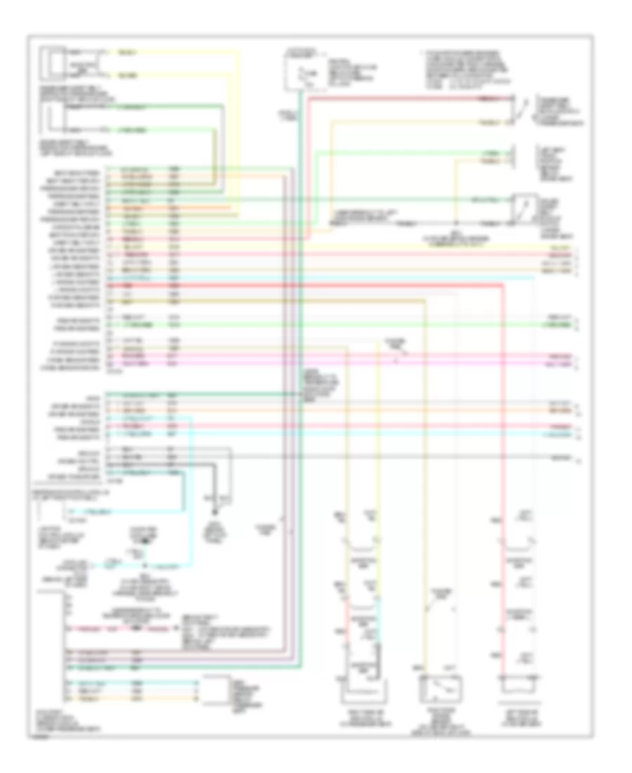 Supplemental Restraints Wiring Diagram 1 of 2 for Mercury Grand Marquis GS 2004