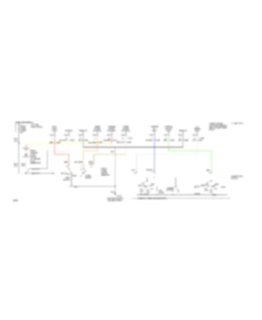 Электросхема передних стеклоочистителей дворников и омывателя лобового стекла для Mercury Villager Nautica 1994