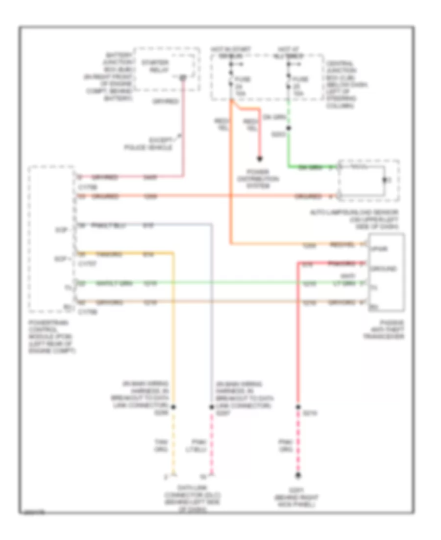 Anti-theft Wiring Diagram for Mercury Grand Marquis GS 2005