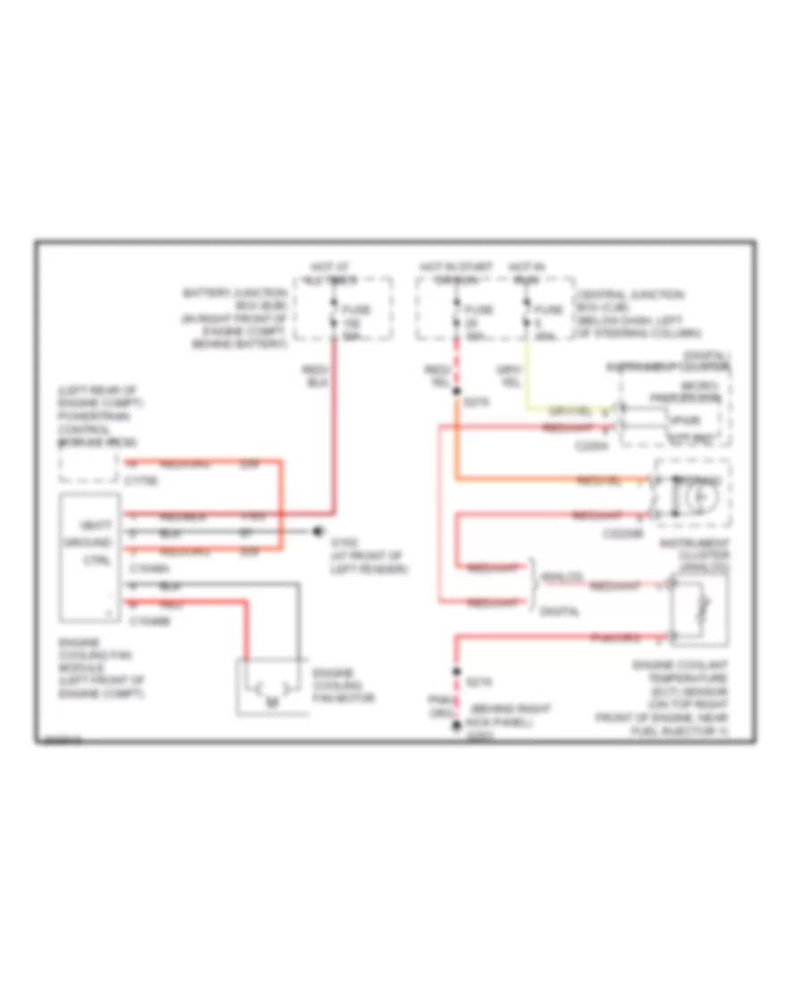 Cooling Fan Wiring Diagram for Mercury Grand Marquis GS 2005
