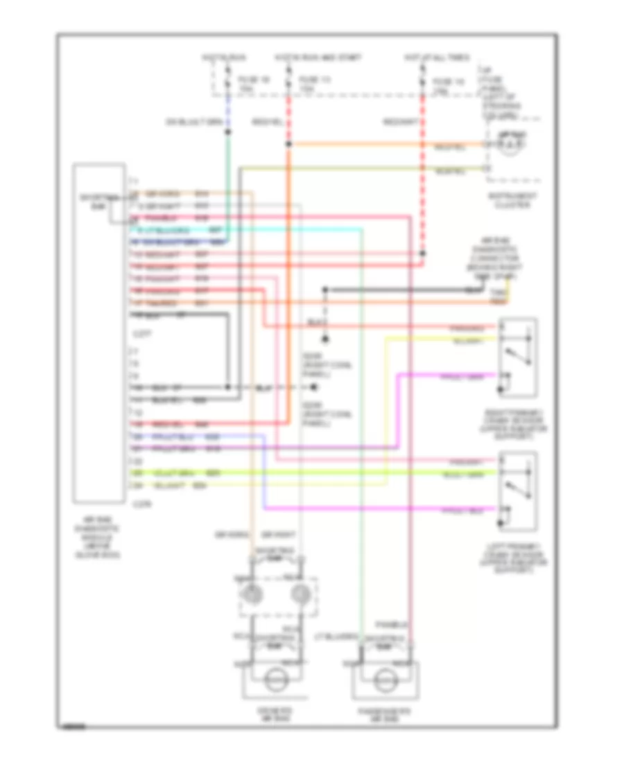 Supplemental Restraint Wiring Diagram for Mercury Grand Marquis GS 1995