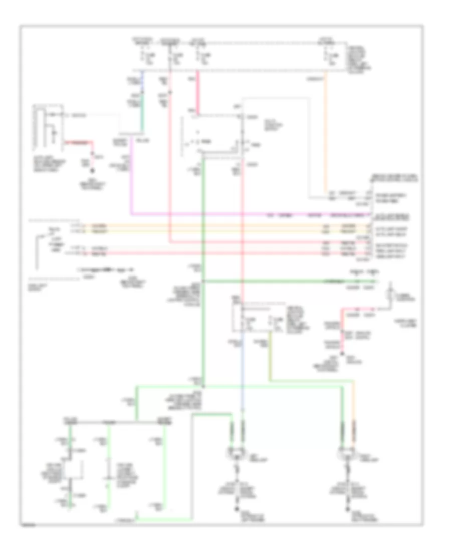 Headlamps Wiring Diagram, without DRL for Mercury Grand Marquis LSE 2005