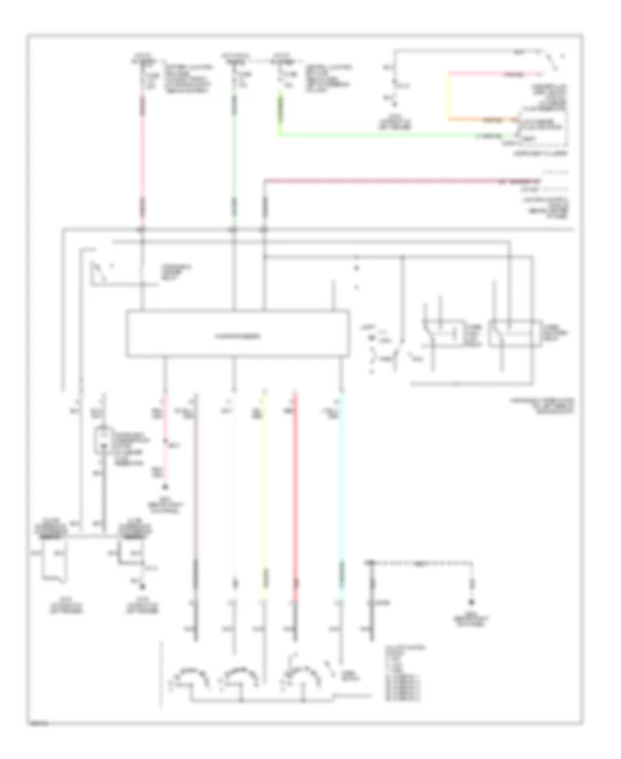 Электросхема стеклоочистителя, дворников и омывателя для Mercury Grand Marquis LSE 2005