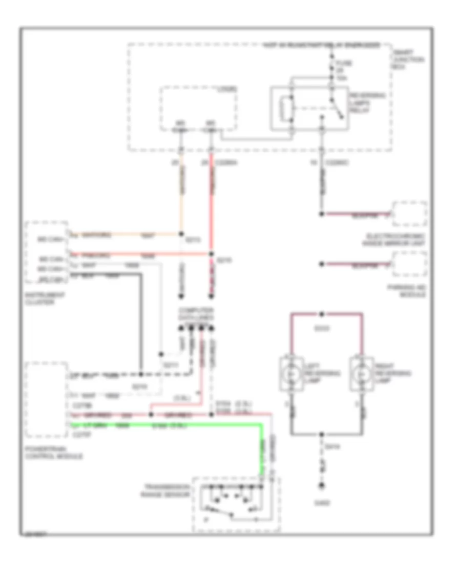 Back up Lamps Wiring Diagram A T for Mercury Mariner 2005