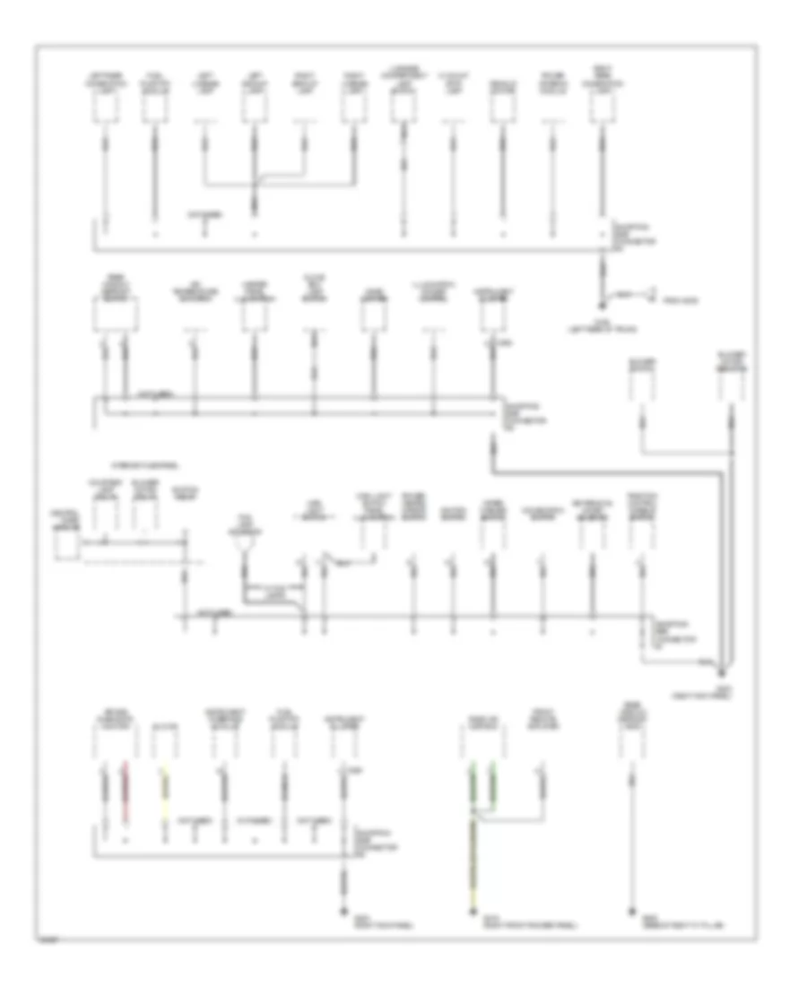 Ground Distribution Wiring Diagram (3 of 3) for Mercury Mystique GS 1995