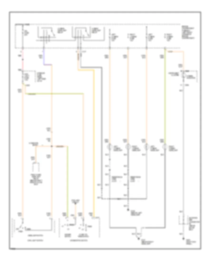 Headlamps Wiring Diagram, without DRL for Mercury Mystique GS 1995