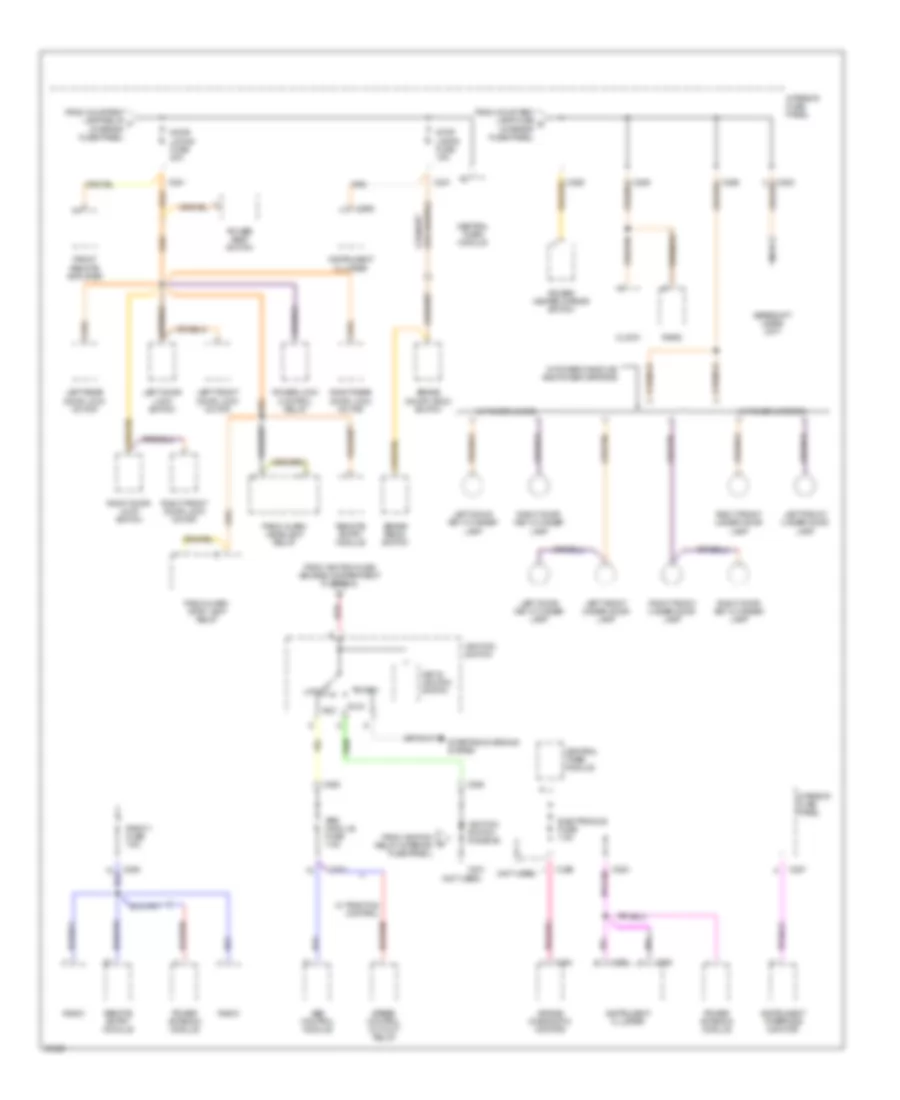 Power Distribution Wiring Diagram 3 of 3 for Mercury Mystique GS 1995