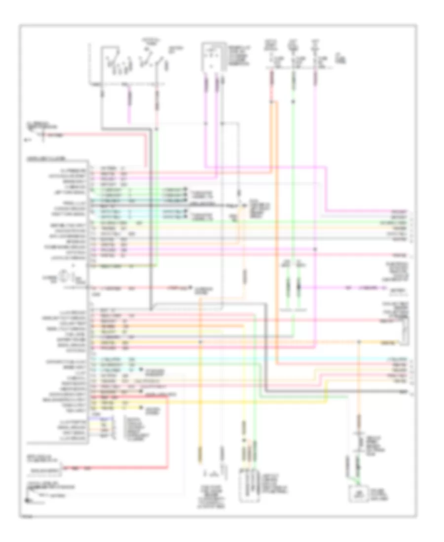 3.0L, Electronic Cluster Wiring Diagram (1 of 2) for Mercury Sable GS 1995