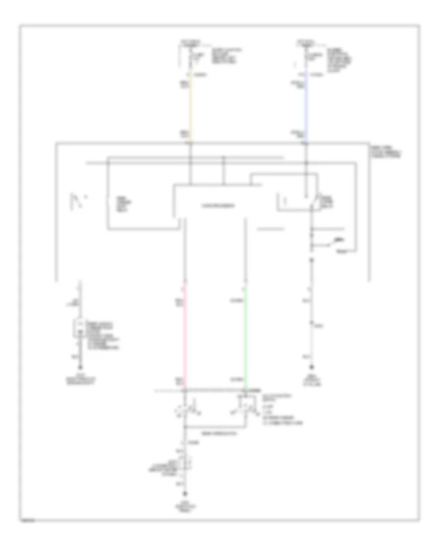 Электросхема заднего стеклоочистителя дворника и омывателя для Mercury Monterey 2005
