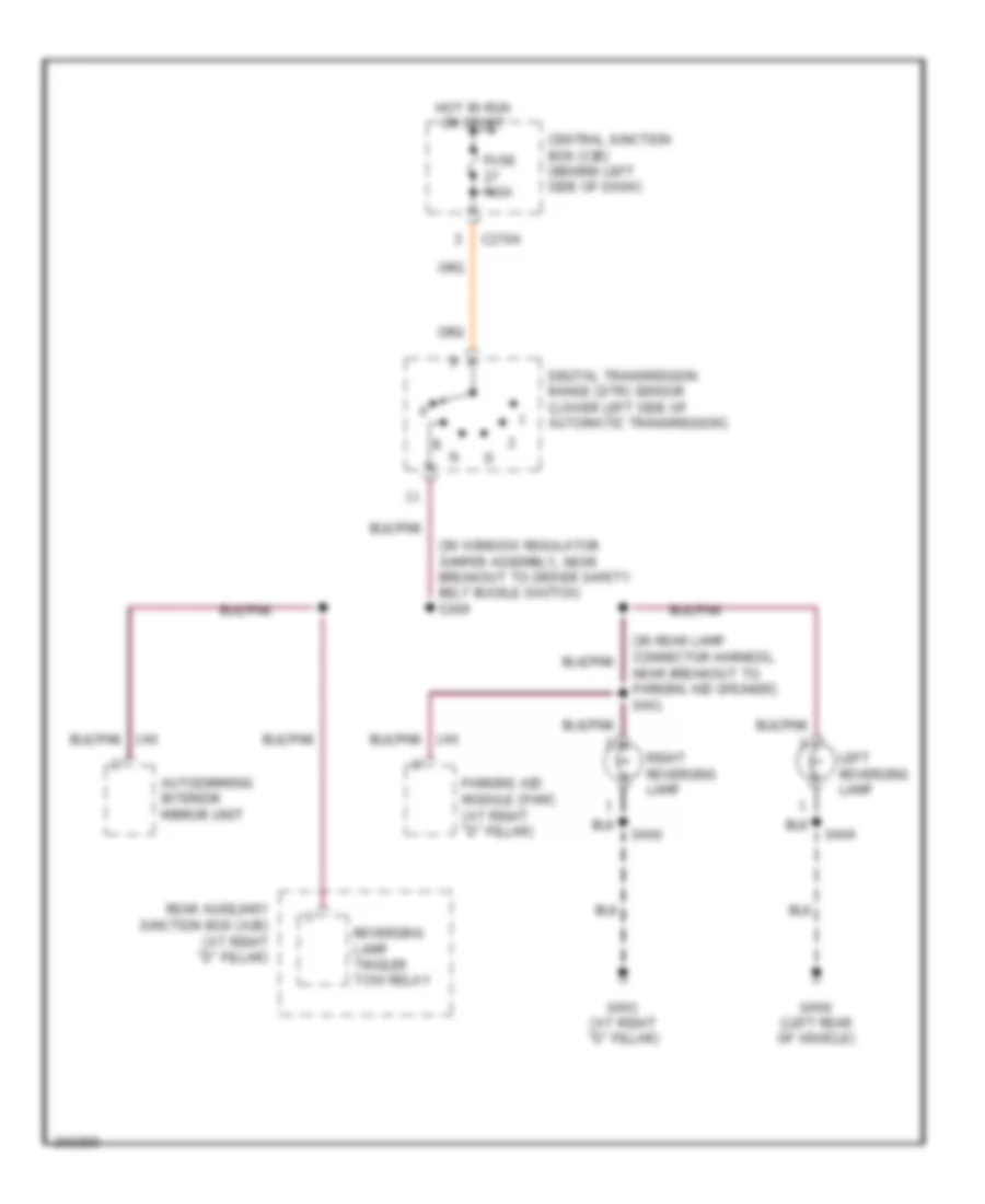 Back up Lamps Wiring Diagram for Mercury Mountaineer 2005