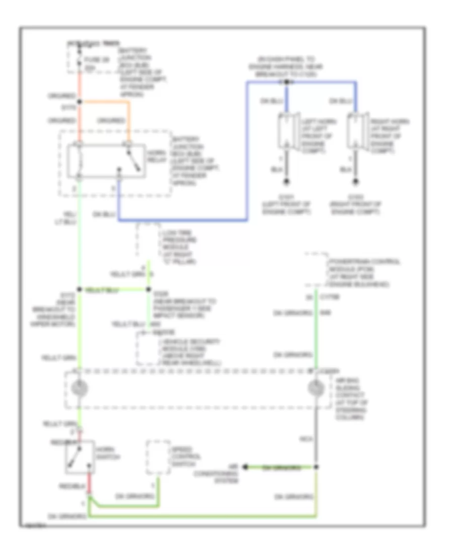 Horn Wiring Diagram for Mercury Mountaineer 2005