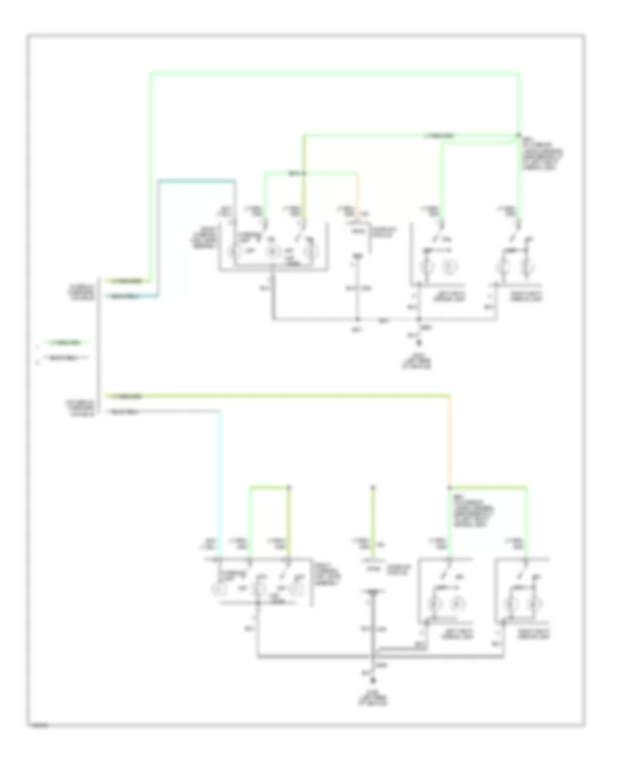 Courtesy Lamps Wiring Diagram, Except Base (2 of 2) for Mercury Mountaineer 2005
