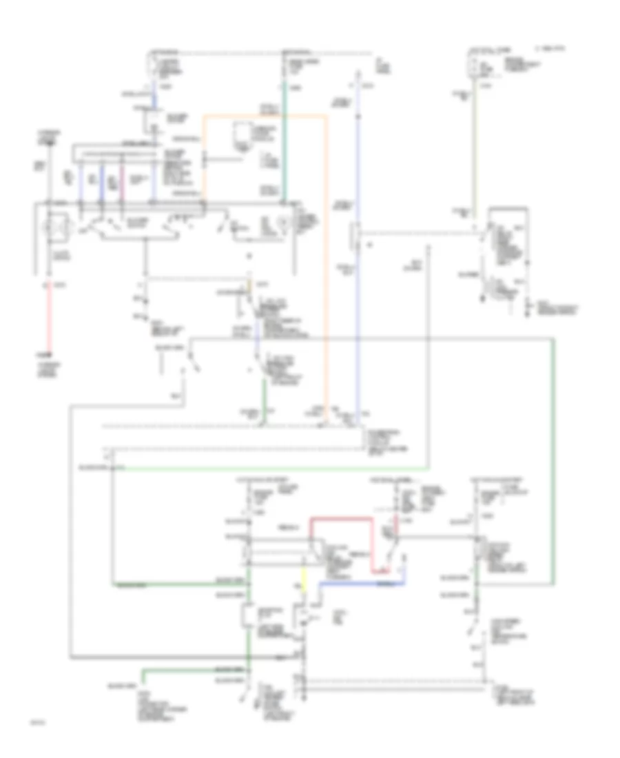 1.8L, Электросхема кондиционера A/C, A/T для Mercury Tracer 1995