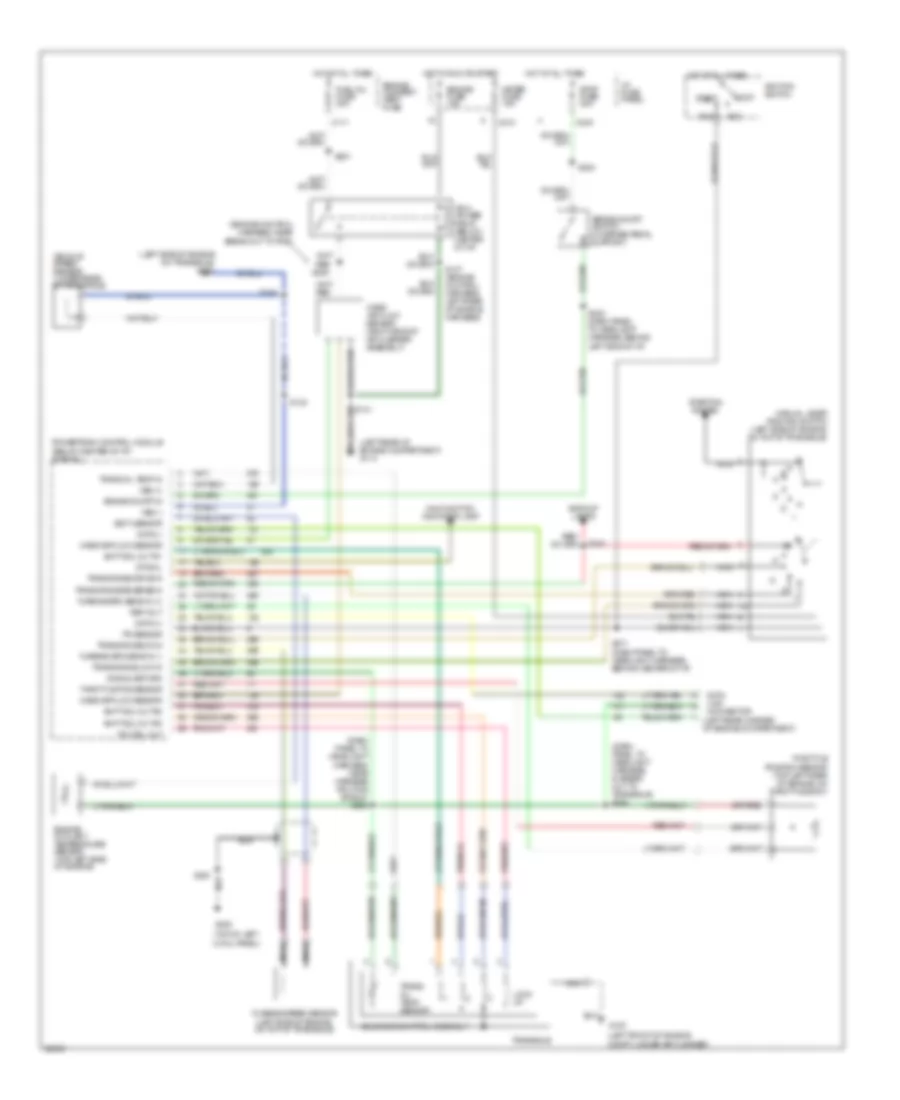 1.9L, Transmission Wiring Diagram for Mercury Tracer 1995