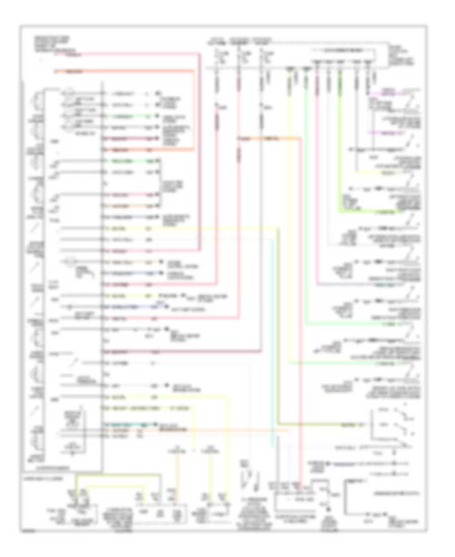 Instrument Cluster Wiring Diagram for Mercury Sable GS 2005