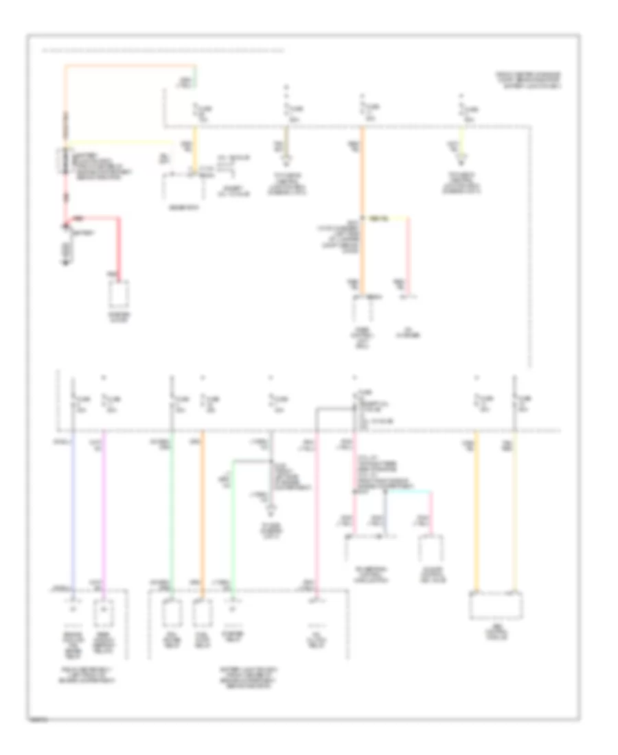 Power Distribution Wiring Diagram 1 of 3 for Mercury Sable GS 2005