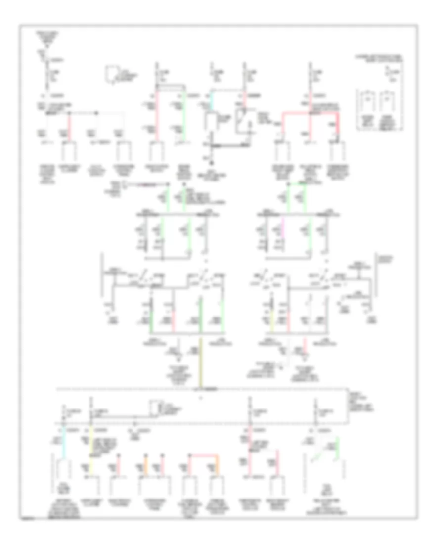 Power Distribution Wiring Diagram 2 of 3 for Mercury Sable GS 2005