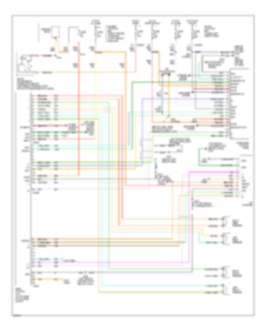 Radio Wiring Diagram, without Audiophile System for Mercury Sable GS 2005