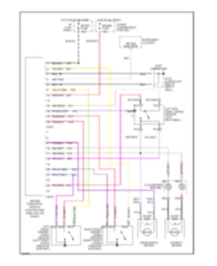 Supplemental Restraint Wiring Diagram for Mercury Tracer LTS 1995