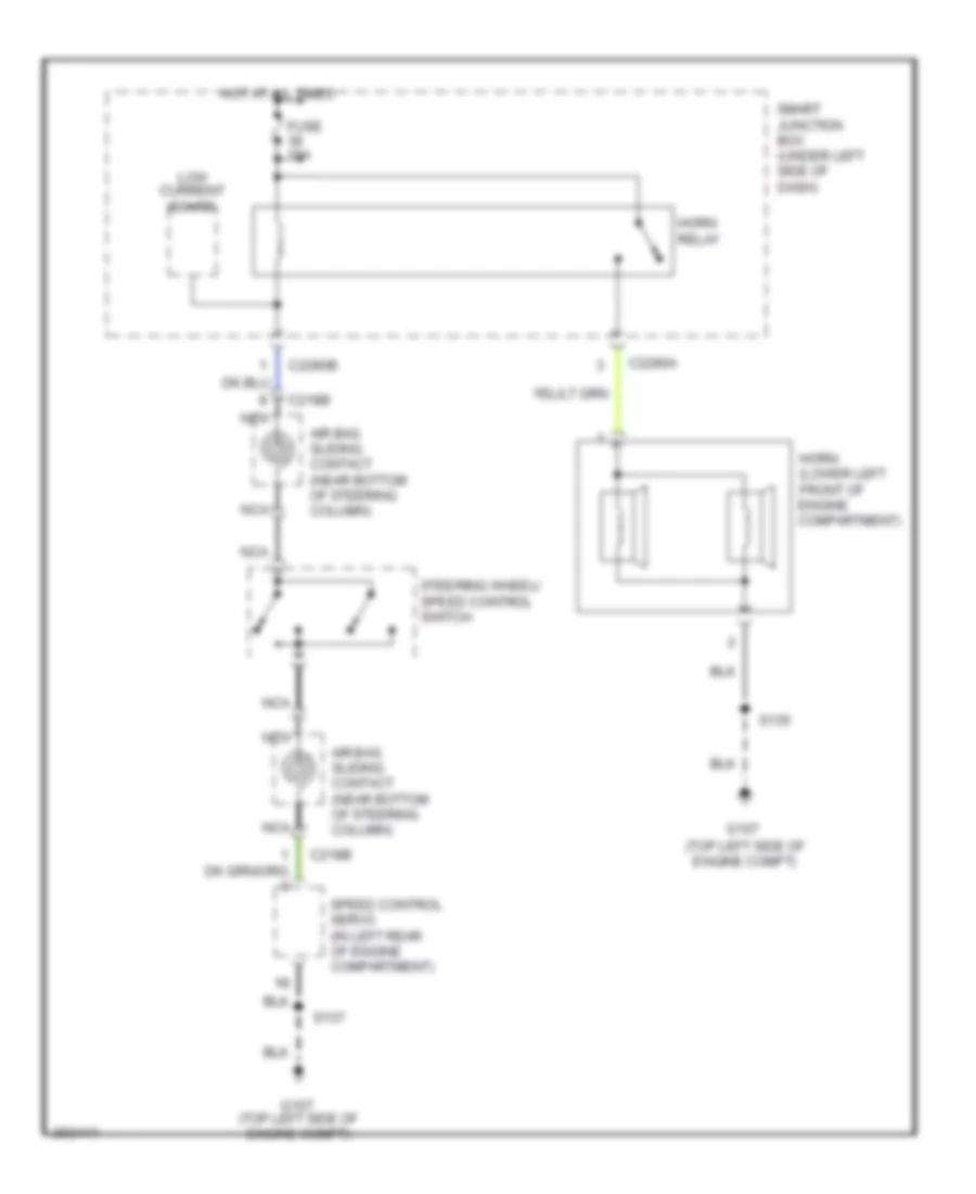 Horn Wiring Diagram for Mercury Sable LS 2005