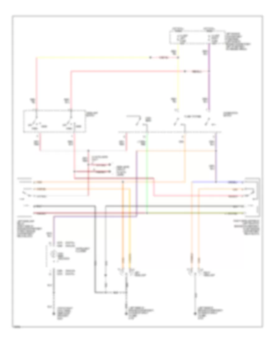 Headlamps Wiring Diagram, without DRL for Mercury Villager GS 1995
