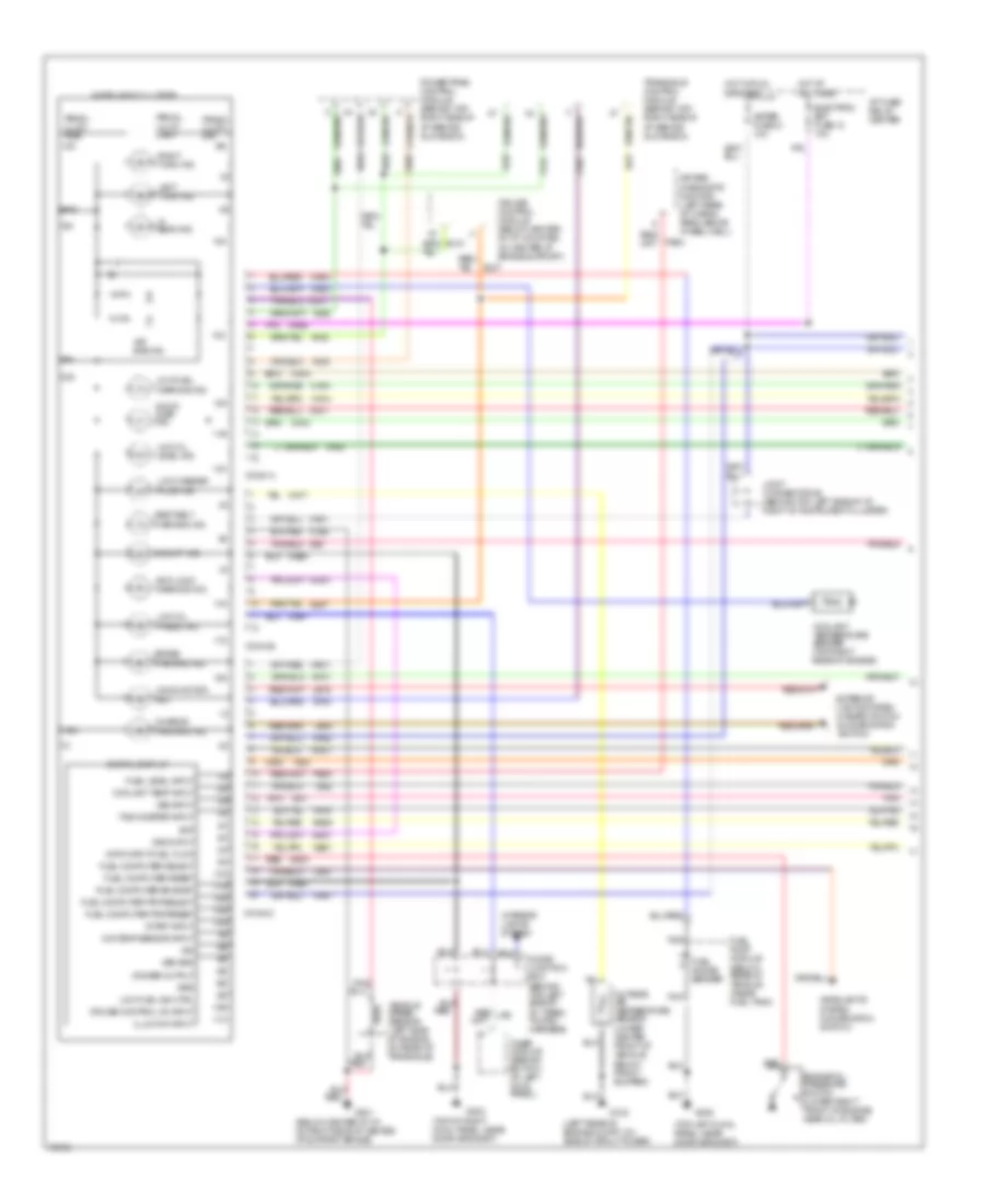 Instrument Cluster Wiring Diagram, Electronic (1 of 2) for Mercury Villager GS 1995
