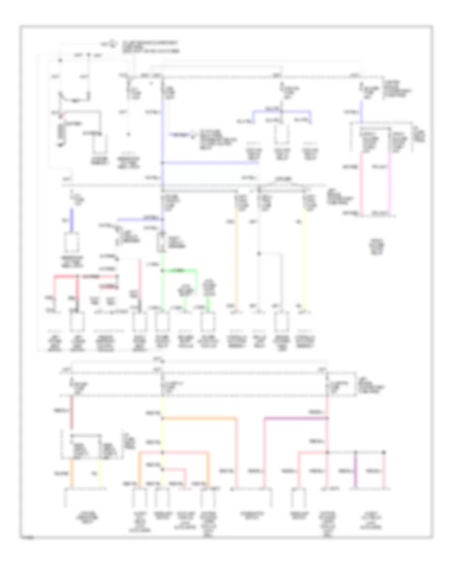 Power Distribution Wiring Diagram 1 of 4 for Mercury Villager GS 1995