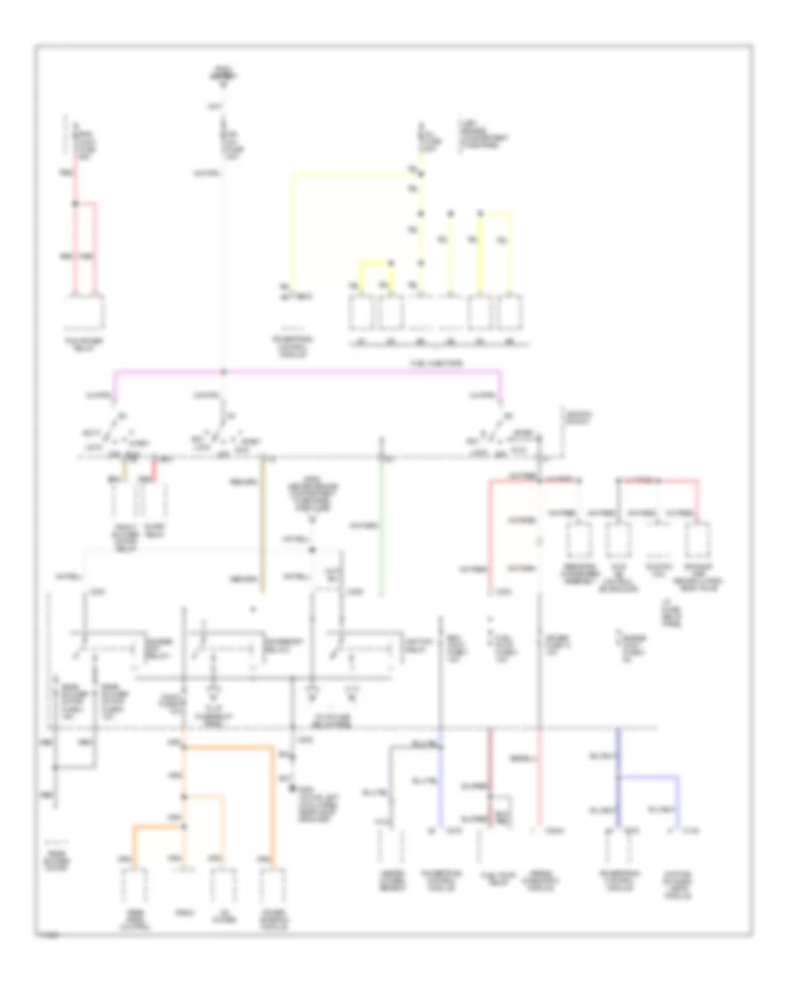 Power Distribution Wiring Diagram (2 of 4) for Mercury Villager GS 1995