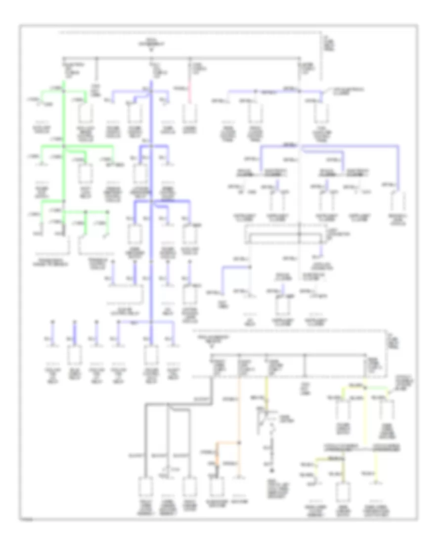 Power Distribution Wiring Diagram (3 of 4) for Mercury Villager GS 1995