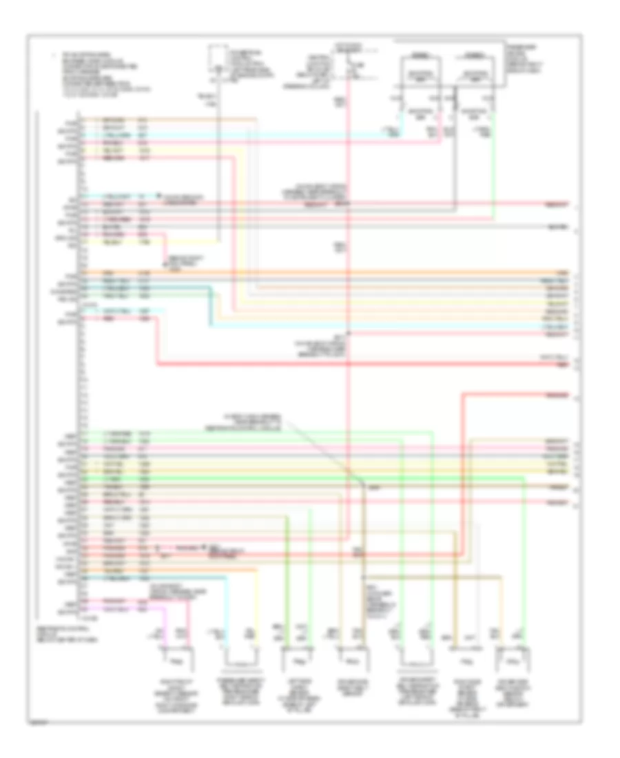 Supplemental Restraints Wiring Diagram 1 of 2 for Mercury Grand Marquis GS 2006