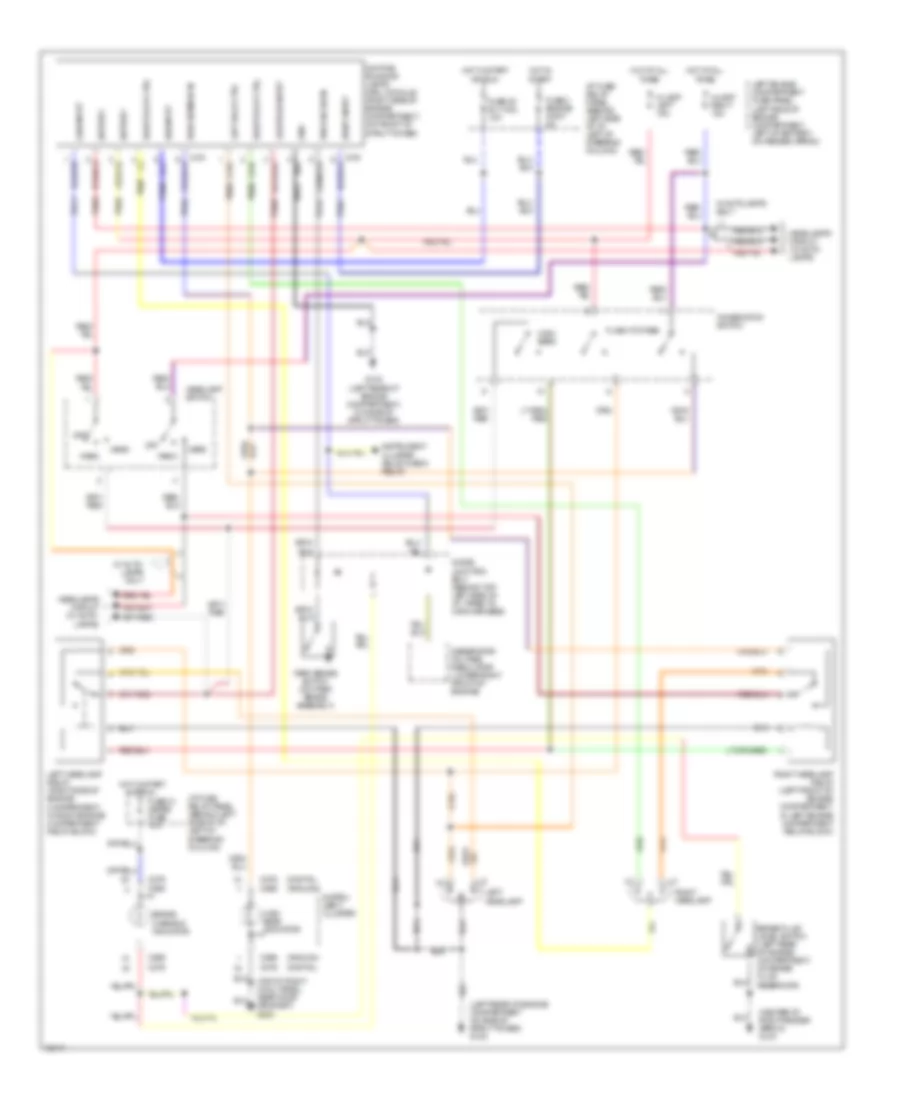 Headlamps Wiring Diagram, with DRL for Mercury Villager LS 1995