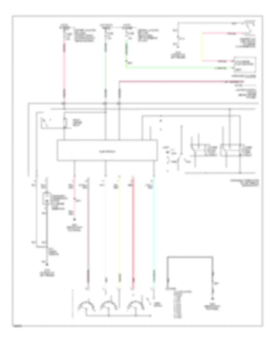 Электросхема стеклоочистителя, дворников и омывателя для Mercury Grand Marquis LS 2006