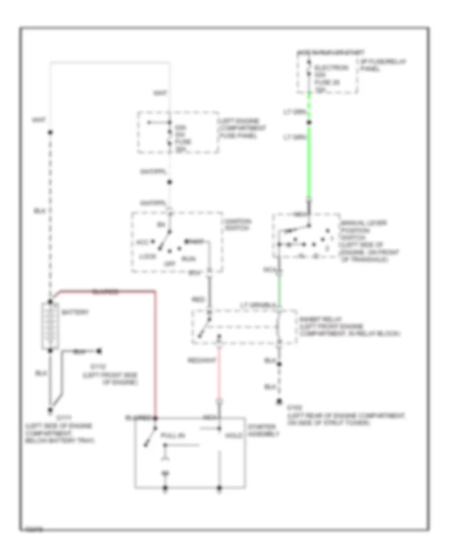 Starting Wiring Diagram for Mercury Villager Nautica 1995