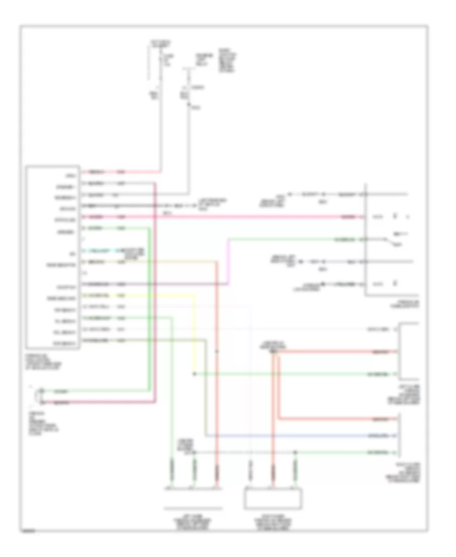 Parking Assistant Wiring Diagram, Except Hybrid for Mercury Mariner 2006