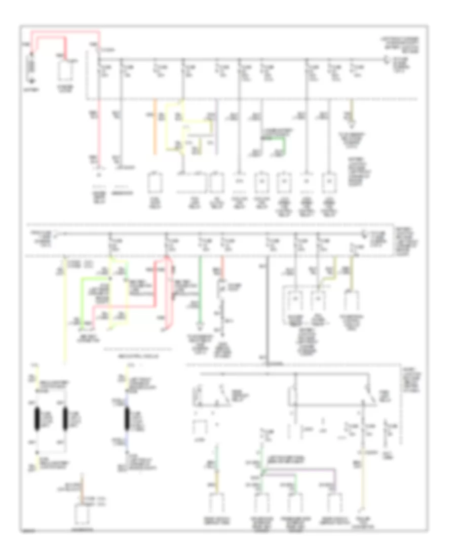Power Distribution Wiring Diagram Except Hybrid 1 of 4 for Mercury Mariner 2006